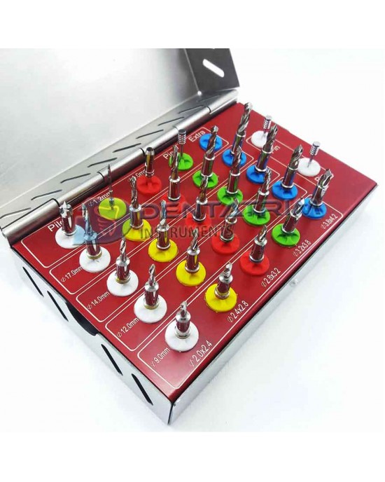 Dental Conical Drills Kit with Stoppers